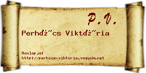 Perhócs Viktória névjegykártya